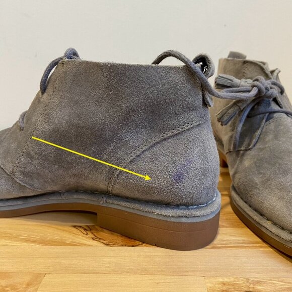 Hush Puppies Womens chukka Cyra Catelyn Grey Suede Ankle Boots shoes sz9 Lace-up - Picture 9 of 16
